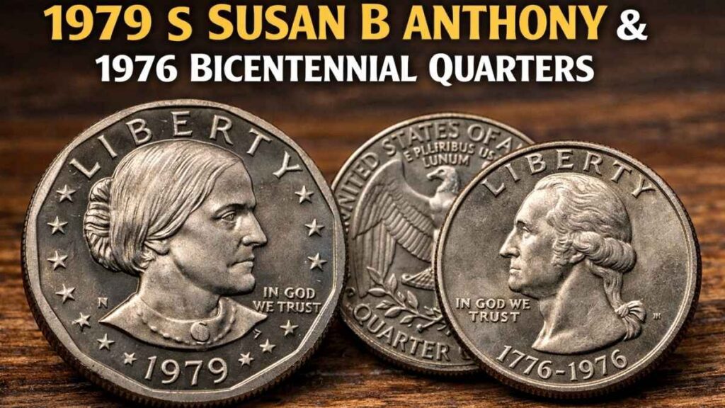 1979 S Susan B Anthony and 1976 Bicentennial Quarters: Coins Worth Thousands in Today’s Market